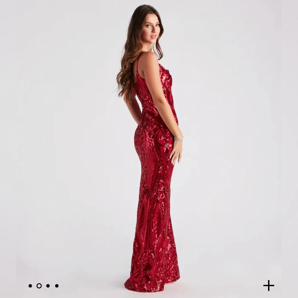 strapless open back dress Sweetheart Long Red Sequin Prom Dresses, New 2020 Prom Dresses, Long P –  ClaireBridal